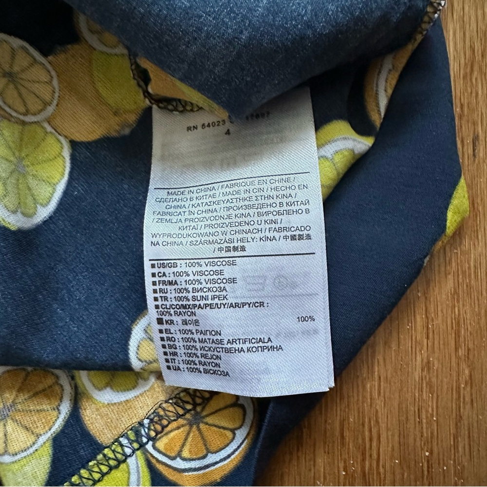 Banana Republic Citrus Lemon Print Shirt Dress - Picture 6 of 6